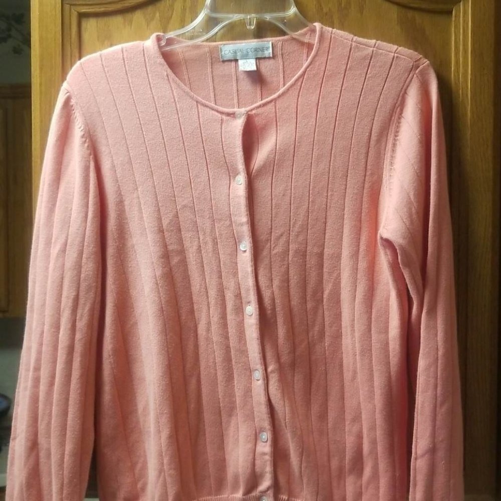 CASUAL CORNER WOMENS CARDIGAN SWEATERS SIZE  L